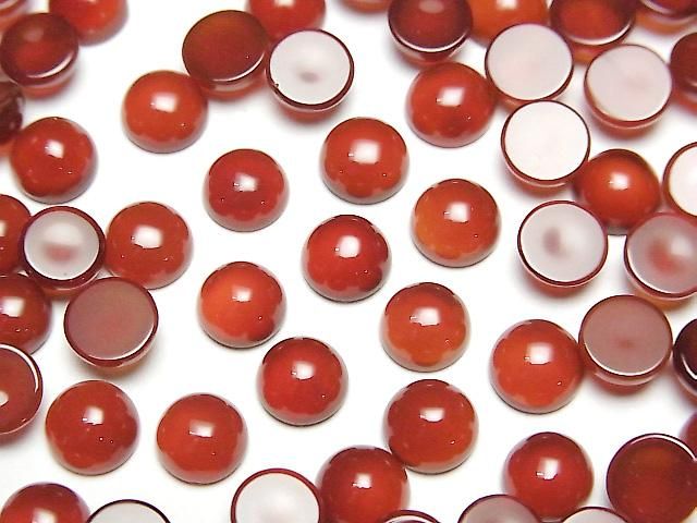 Rote Achat AAA Runde Cabochon 6x6mm 10Stk