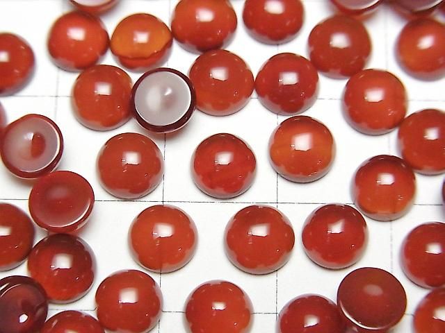 Rote Achat AAA Runde Cabochon 6x6mm 10Stk