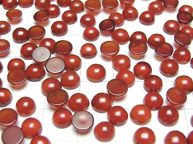 Rote Achat AAA Runde Cabochon 6x6mm 10Stk