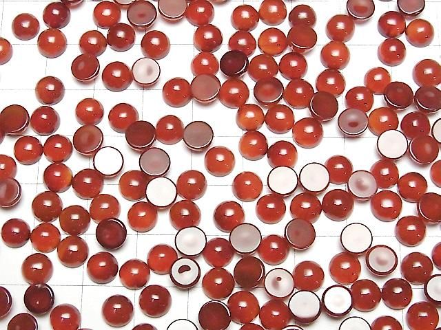 Rote Achat AAA Runde Cabochon 6x6mm 10Stk