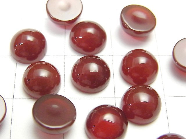 Rote Achat AAA Runde Cabochon 8x8mm 5Stk