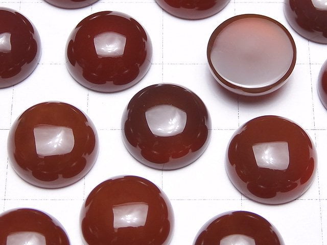Rote Achat AAA Runde Cabochon 12x12mm 4Stk