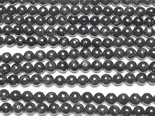 Tansania Biotit (Grüner Glimmer) Rund 8-9mm halb oder 1 Strang Perlen (ca. 15 Zoll / 37 cm)