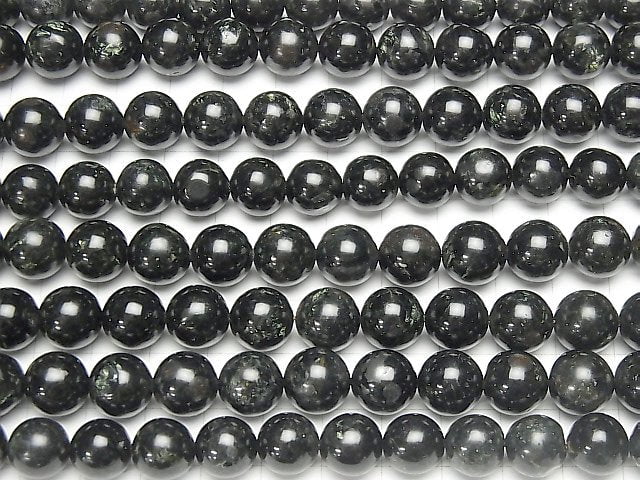 Tansania Biotit (grüner Glimmer) Rund 10mm halbe oder 1 Strang Perlen (ca. 15 Zoll / 37 cm)