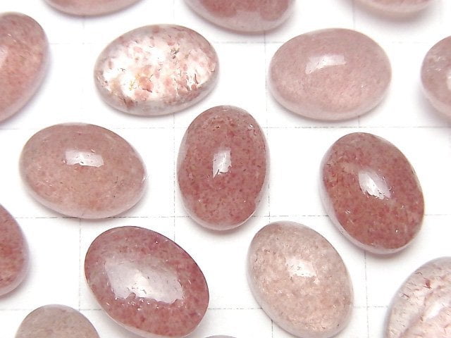 Hochwertiger rosa Epidot AAA - ovaler Cabochon 14x10mm 2 Stück