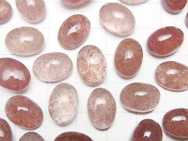 Hochwertiger rosa Epidot AAA - ovaler Cabochon 14x10mm 2 Stück
