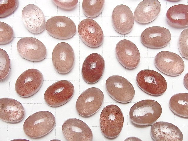 Hochwertiger rosa Epidot AAA - ovaler Cabochon 14x10mm 2 Stück