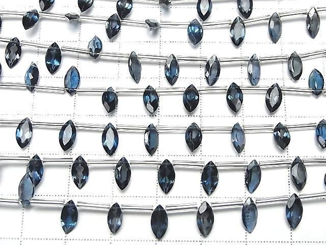 Hochwertiger London Blau Topas AAA Marquise Facettiert 8x4mm halb oder 1 Strang (8 Stück)