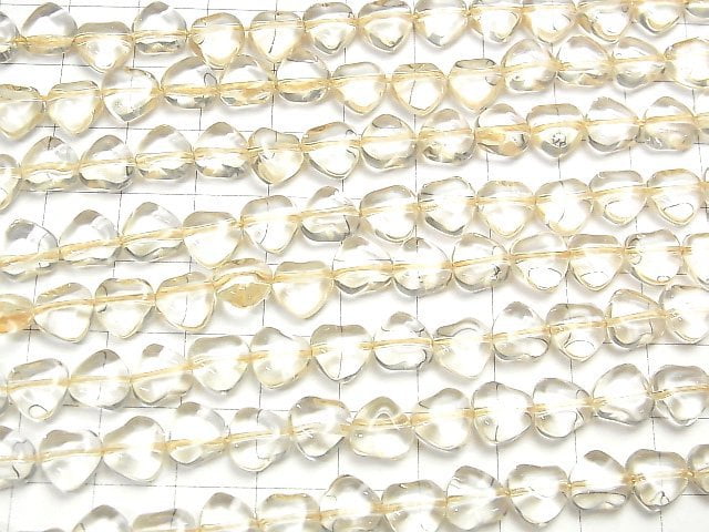 Champagnerfarbener Quarz AAA Herz 8x8x4mm 1Strang Perlen (ca. 15 Zoll / 38 cm)