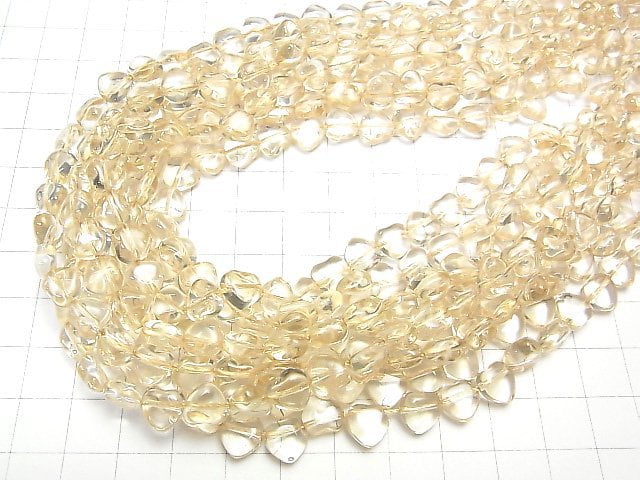 Champagnerfarbener Quarz AAA Herz 8x8x4mm 1Strang Perlen (ca. 15 Zoll / 38 cm)