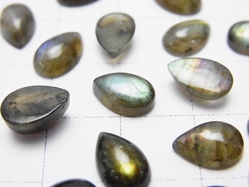 Finland Spectrolite AAA Pear Shape Cabochon 9x6mm 5pcs