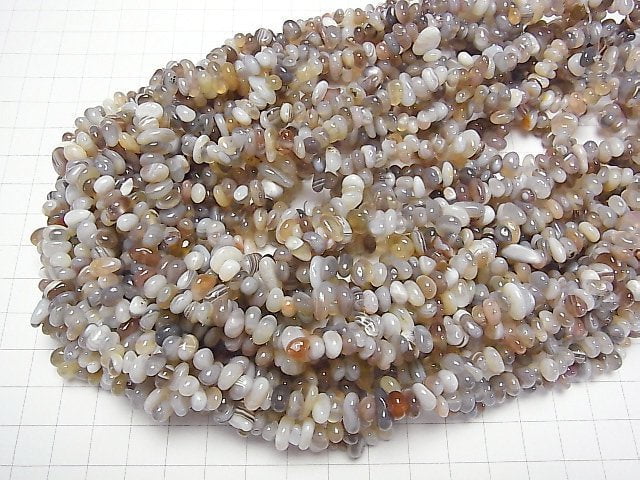 Botswana Achat Chips (Kleine Nuggets) 1 Strang Perlen (ca. 31 Zoll / 78 cm)