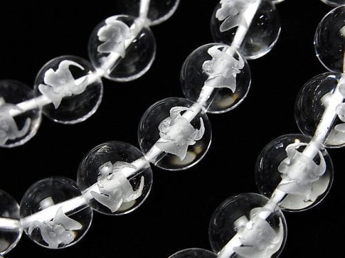 Accessories, Carving, Crystal Quartz, Round Gemstone Beads