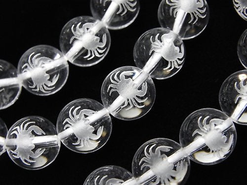 Accessories, Carving, Crystal Quartz, Round Gemstone Beads