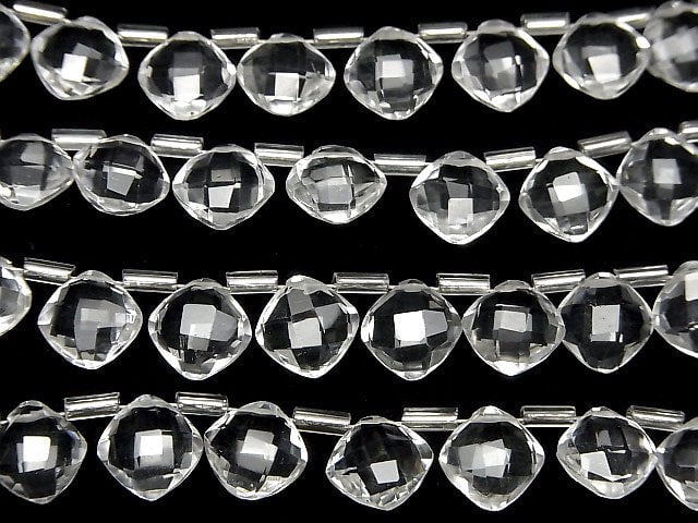 Hochwertiger Kristall AAA Diamantform 9 x 9 mm halb oder 1 Strang (20 Stück)