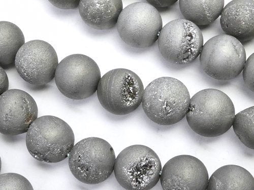 Agate, Druzy, Round Gemstone Beads