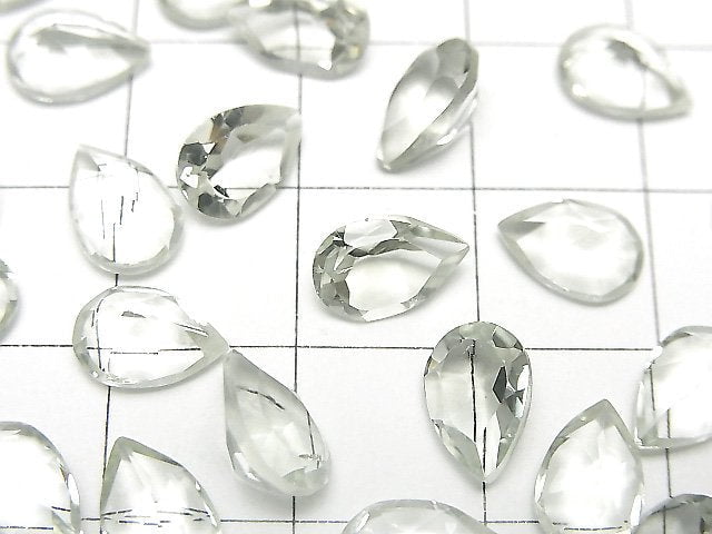 Hochwertiger grüner Amethyst AAA lose Stein Birnenform facettiert 9x6mm 5 Stück