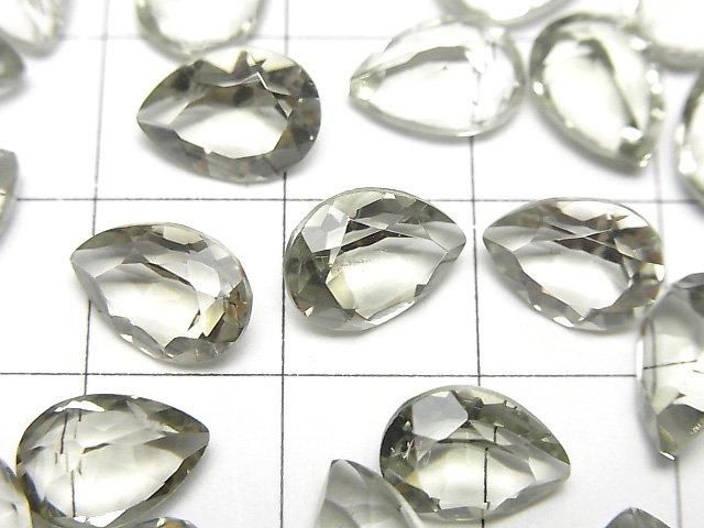 Hochwertiger grüner Amethyst AAA lose Stein Birnenform facettiert 10x7mm 5 Stück