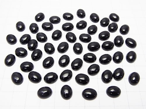 Onyx AAA Oval Cabochon 10x8mm 5pcs