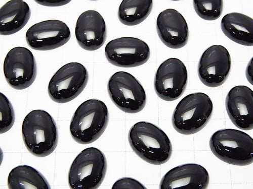 Onyx AAA Oval Cabochon 14x10mm 3pcs