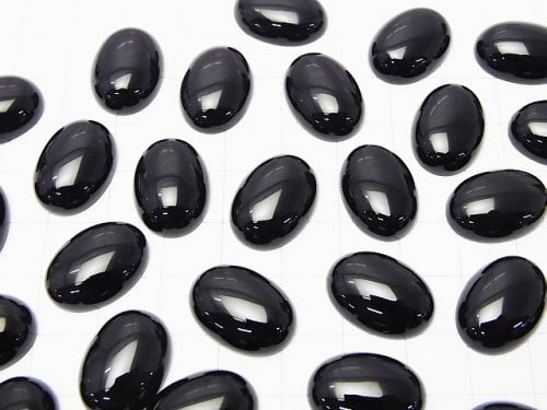 Onyx AAA Oval Cabochon 18x13mm 3pcs