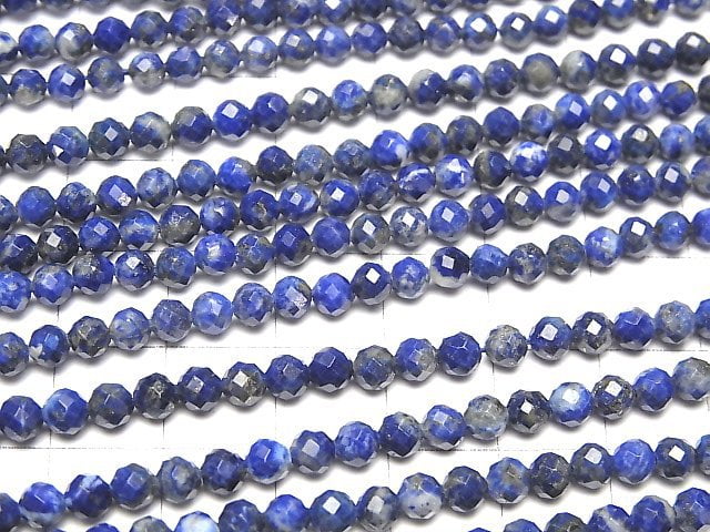 Hohe Qualität! 1strang $5.79! Lapislazuli AA facettiert rund 4mm 1strang Perlen (ca. 15 Zoll / 38 cm)
