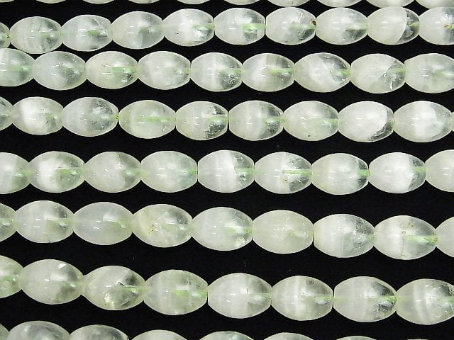 Grüner Fluorit Quarz Reis 14x10x10mm halb oder 1strang Perlen (ca. 15 Zoll / 37 cm)