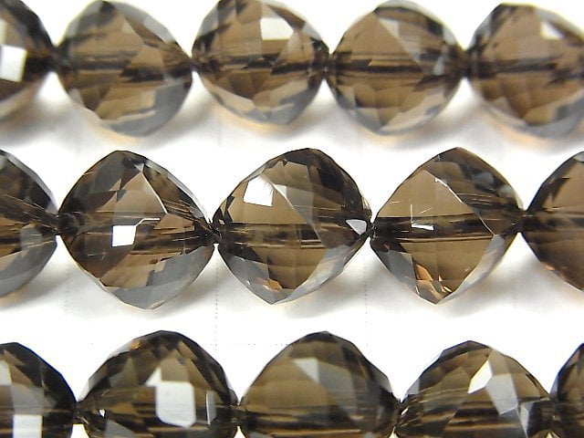 Hochwertig! Rauchquarz AAA Würfelform 10x10x10mm halb oder 1 Strang Perlen (ca. 7 Zoll / 18 cm)