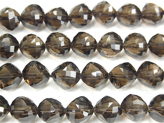 Hochwertig! Rauchquarz AAA Würfelform 10x10x10mm halb oder 1 Strang Perlen (ca. 7 Zoll / 18 cm)