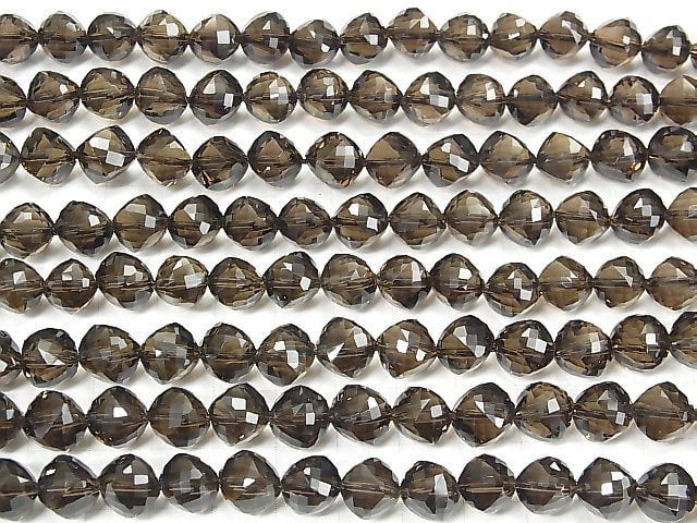 Hochwertig! Rauchquarz AAA Würfelform 10x10x10mm halb oder 1 Strang Perlen (ca. 7 Zoll / 18 cm)