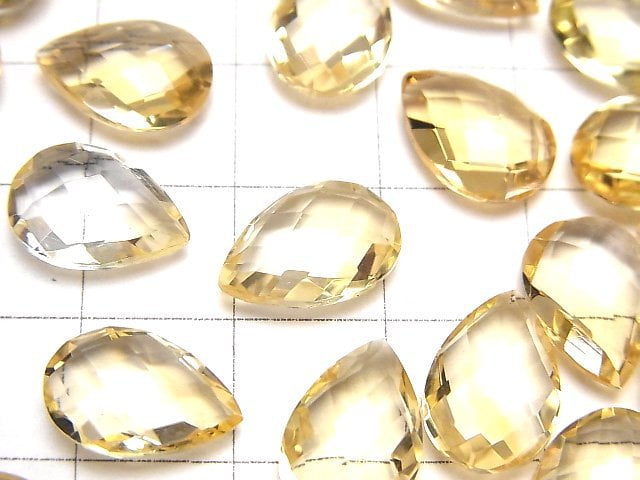 Hochwertiger Citrin AAA Ungebohrt Tropfenform Kissen-Schliff 13x9mm 3Stücke $8.79!