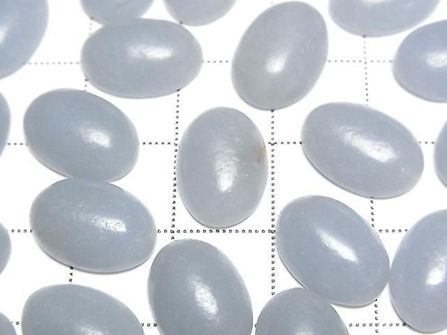 Angelit Oval Cabochon 14x10mm 4Stücke
