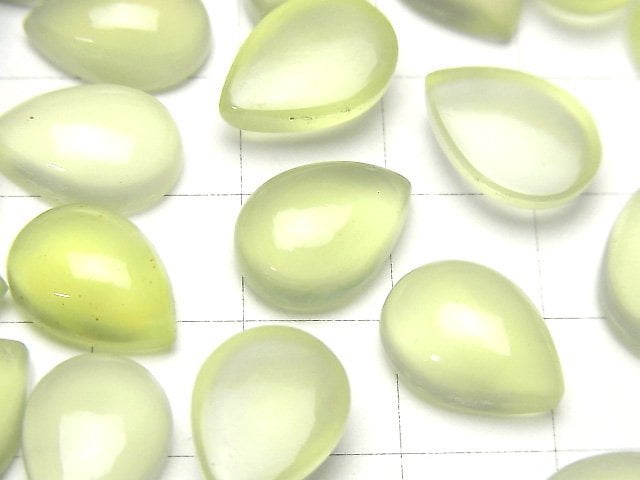 Hochwertiger Hellgrüner Chalcedon AAA Birnenform Cabochon 14 x 10 mm 3Stück 9,79 $!