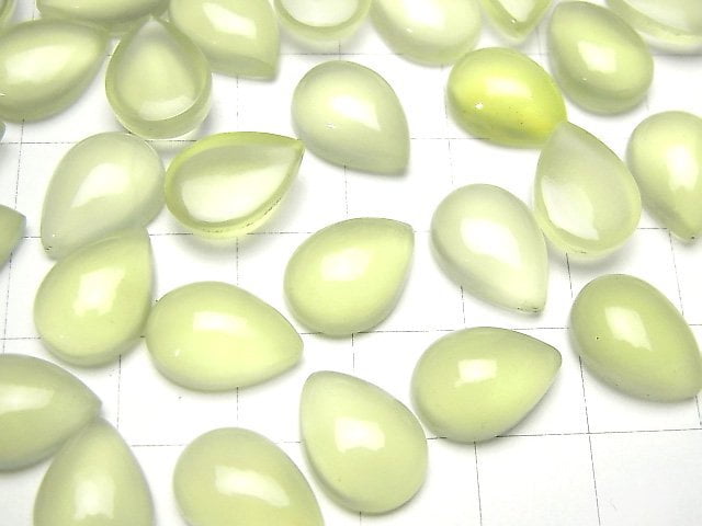 Hochwertiger Hellgrüner Chalcedon AAA Birnenform Cabochon 14 x 10 mm 3Stück 9,79 $!