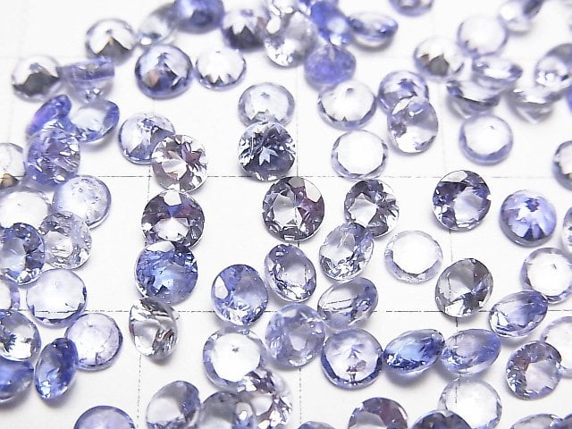 Hochwertiger Tansanit AAA unbohrter Brillantschliff 4x4x2,5mm 5Stk. $29,99!