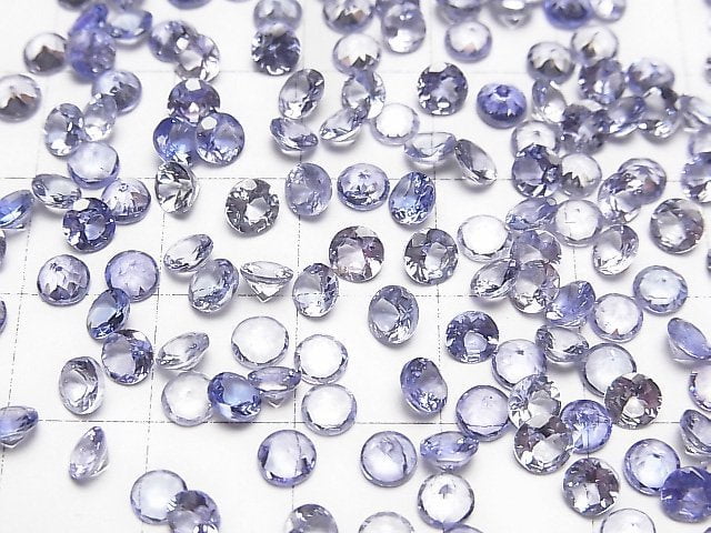 Hochwertiger Tansanit AAA unbohrter Brillantschliff 4x4x2,5mm 5Stk. $29,99!