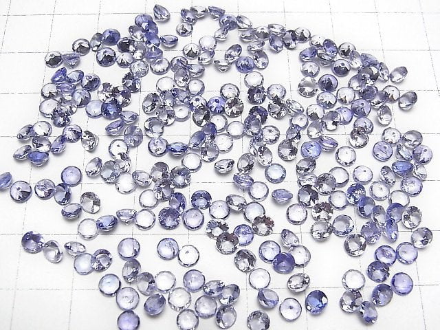 Hochwertiger Tansanit AAA unbohrter Brillantschliff 4x4x2,5mm 5Stk. $29,99!