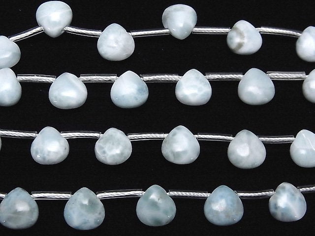 Larimar Pektolith AA+ Kastanie (glatt) 8x8mm 1 Strang Perlen (ca. 7 Zoll / 17 cm)
