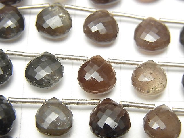 Mikroschnitt! Hochwertiger Scapolith Katzenauge AAA Kastanie facettierte Briolette 1 Strang Perlen (ca. 4 Zoll / 9 cm)