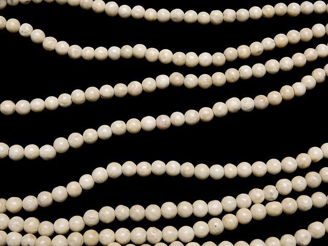 Riverstone Round 4mm 1strand beads (aprx.15inch/38cm)