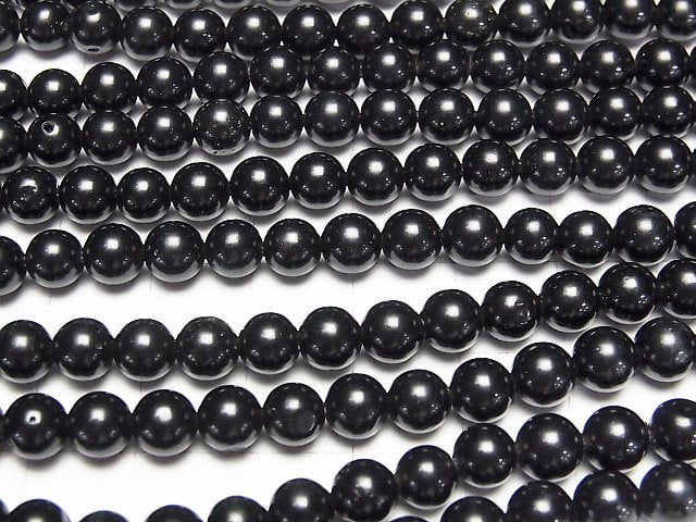 Tektite Round 6mm half or 1strand beads (aprx.15inch/38cm)