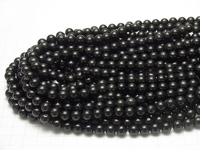 Tektite Round 8mm half or 1strand beads (aprx.15inch/38cm)