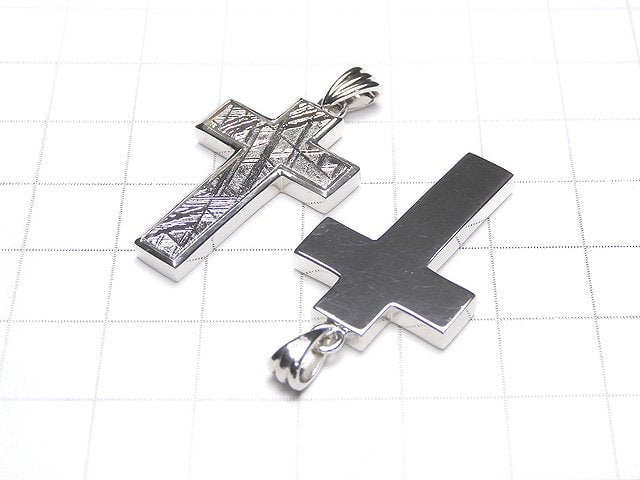 Meteorite (Muonionalusta ) Cross Pendant 30x20mm 1pc