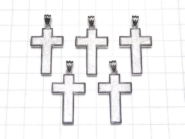 Meteorite (Muonionalusta ) Cross Pendant 30x20mm 1pc