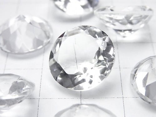 Hochwertiger Kristall AAA unbohrter rund facettiert 16x16mm 3 Stück