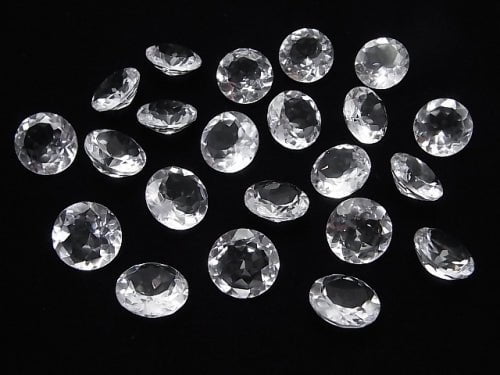Hochwertiger Kristall AAA unbohrter rund facettiert 16x16mm 3 Stück