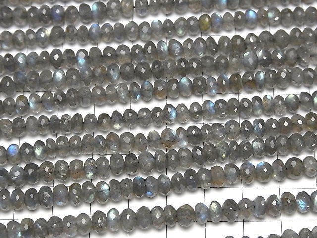 Hochwertig Labradorit AAA Faceted Button Rondelle 6x6x3mm halbe oder 1Strang Perlen (ca. 14 Zoll / 34 cm)