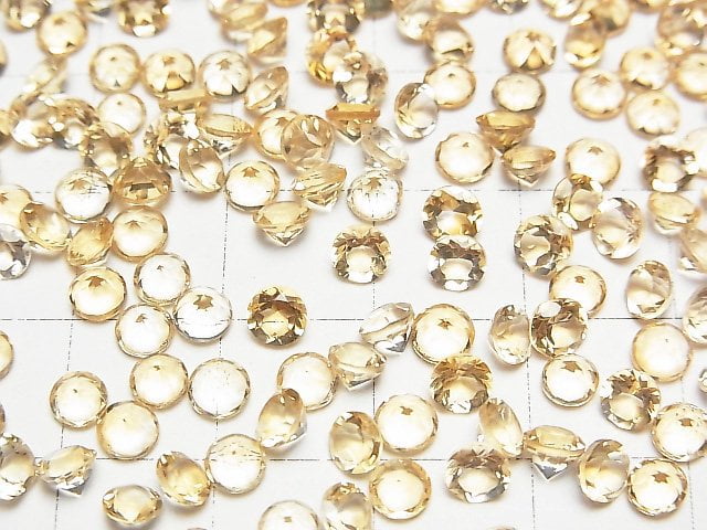 Hochwertig Citrin AAA Lose Steine Rund Faceted 4x4mm 10Stk