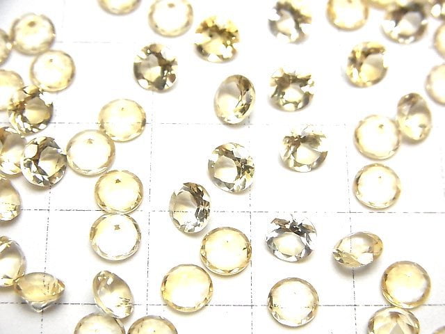 Hochwertig Citrin AAA Lose Steine Rund Faceted 5x5x3mm 10Stk