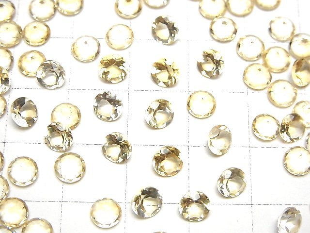 Hochwertig Citrin AAA Lose Steine Rund Faceted 5x5x3mm 10Stk